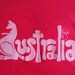 1970s Soft Red Australia Tshirt Small