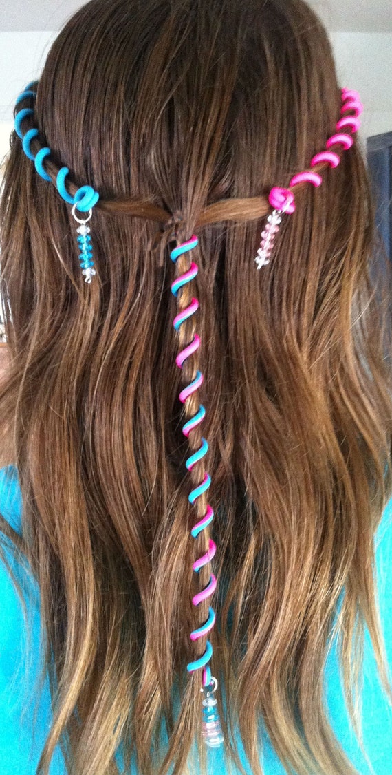 Twistyz hair spiral wraps any color two five in and one 9 in all three