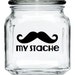 My Stache Jar - Mustache Glass Jar - Black - 32 oz. Money Jar