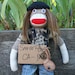 Mooner the Spaced Out Sock Monkey Hippie Dude
