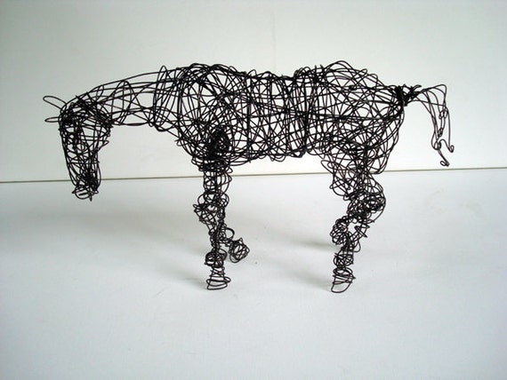 Unique Wire Horse Sculpture BESS