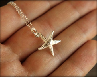 Starfish Necklace in Sterling Silver