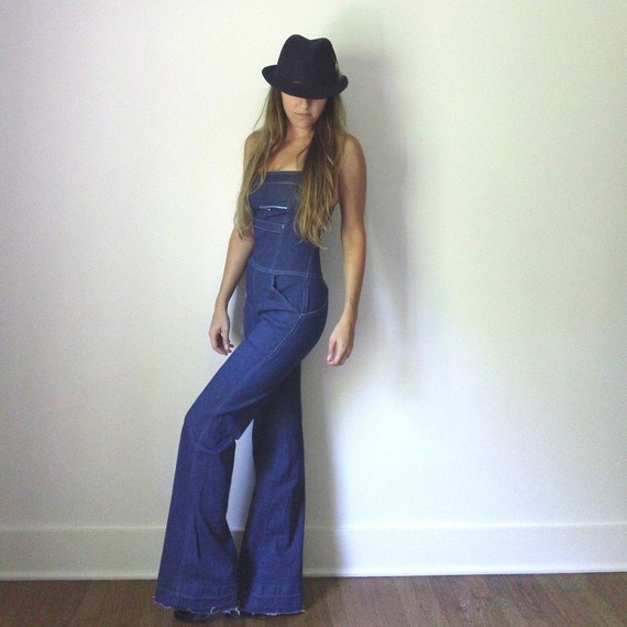 Items similar to Bell Bottom Jumpsuit // Vintage Bellbottom Jeans