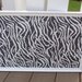 Zebra Framed Magnetic Magnet Bulletin Board, Makeup Board Wedding, Nursery, Escort Cards - Gray & White Zebra Six Jewel Magnets
