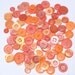100 Orange Buttons with Holes Round Circular Lot for Sewing Scrapbooking Altered Art Grab Bag