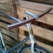 merbau and beech wood curved bicycle handlebar