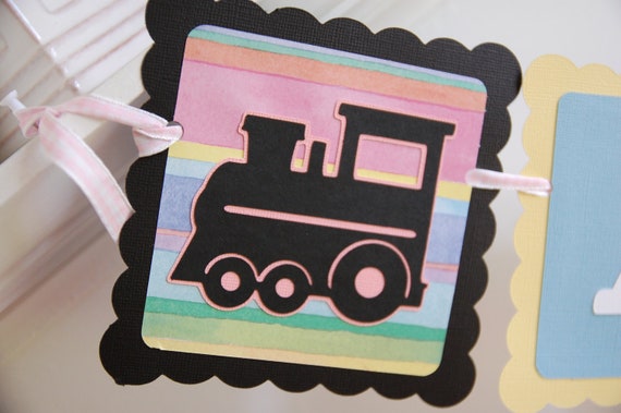 All Aboard Banner, Train Theme, Train Birthday Party, Girl Train Birthday, Choo Choo, Pink Train Il_570xn