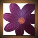 24x24 High Quality Original Impasto Flower Art - Vibrant Burgundy, Purple, Plum, Copper and White - Violet Bloom
