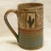 handmade ceramic cactus coffee mug 16oz stoneware 16B020