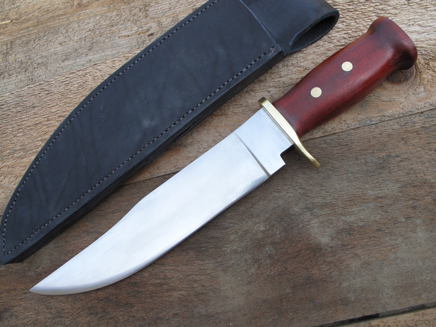New Custom Hand made Bowie Knife With Bloodwood Handle and