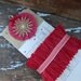 Vintage Red Crepe Paper Handmade Ruffle Ribbon Trim
