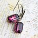 Vintage Amethyst Glass Earrings. Purple Earrings, Sparkly, Romantic, Bridesmaids Earrings. Fall. Wedding. Estate Earrings