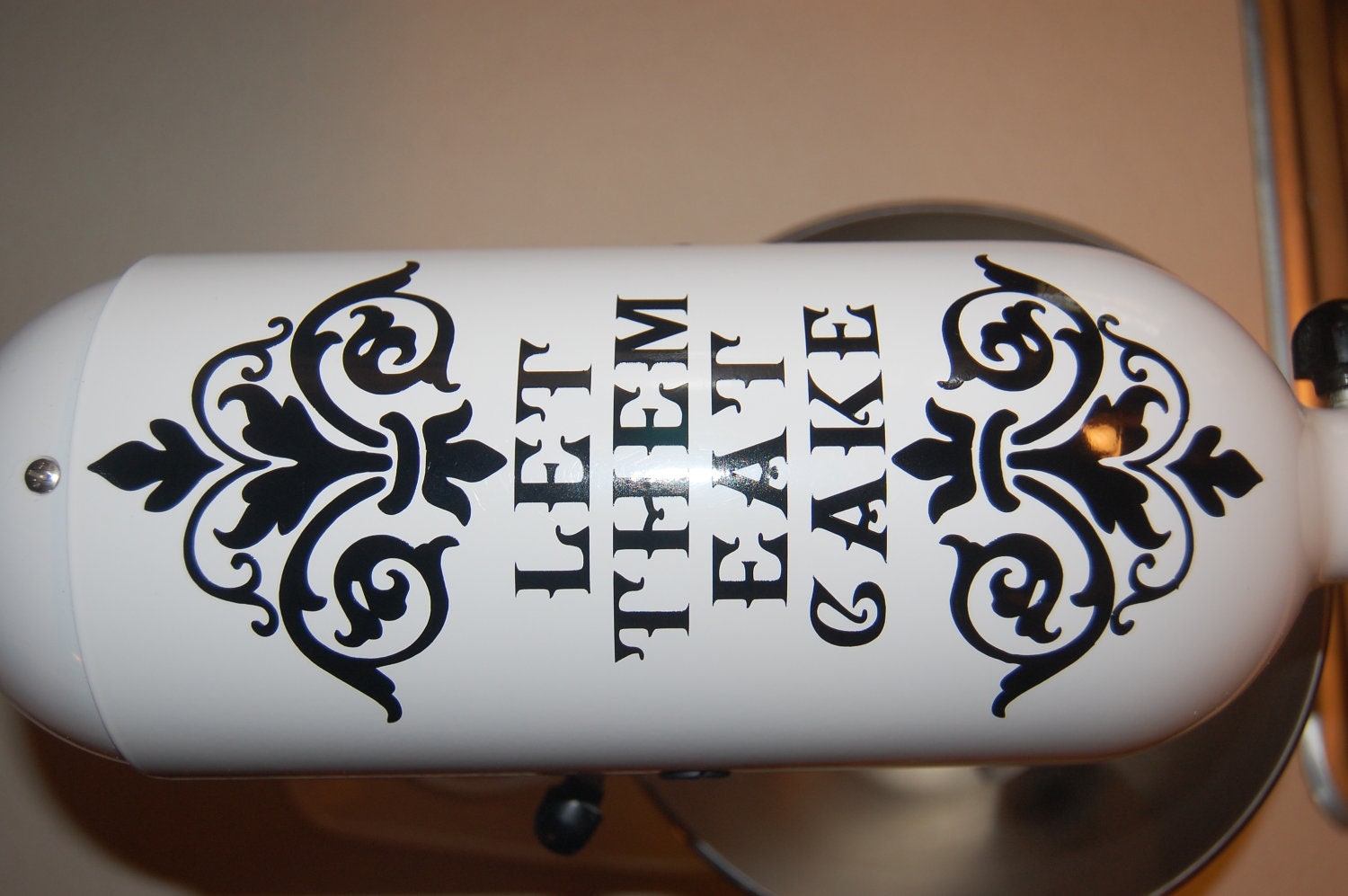 Vinyl Damask Mixer Decal for KitchenAid or Other Let