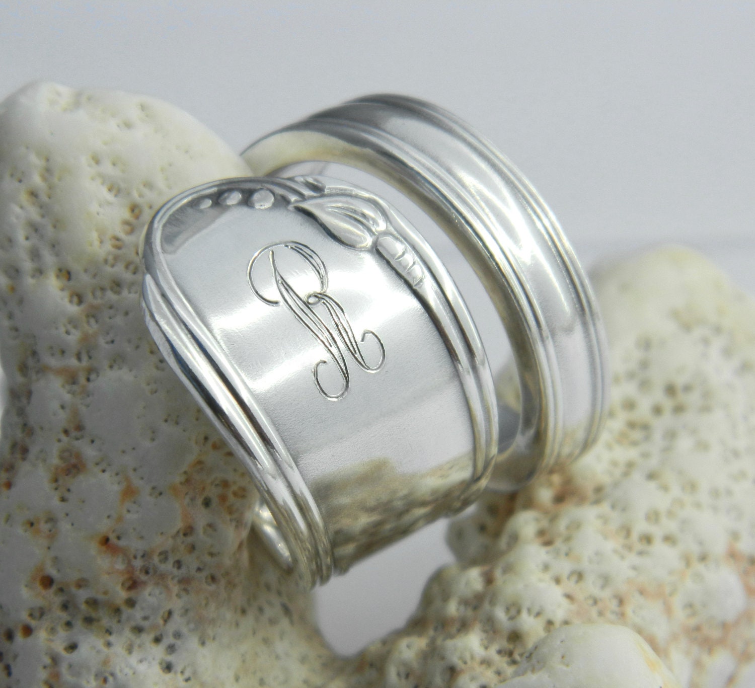 Personalized Spoon Ring Silver Spoon Ring Meadowbrook You