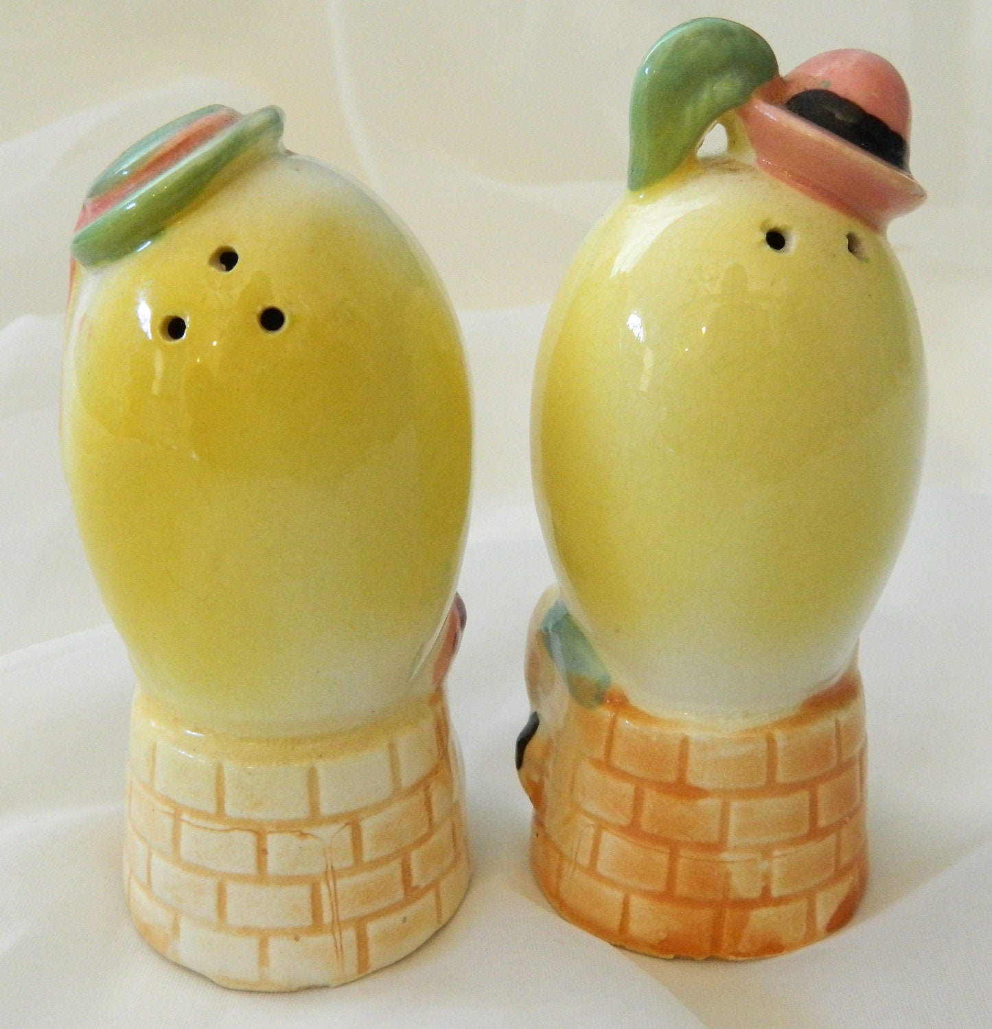Vintage 50s Enesco Mr. & Mrs. Humpty Dumpty Ceramic by DeadOldLady