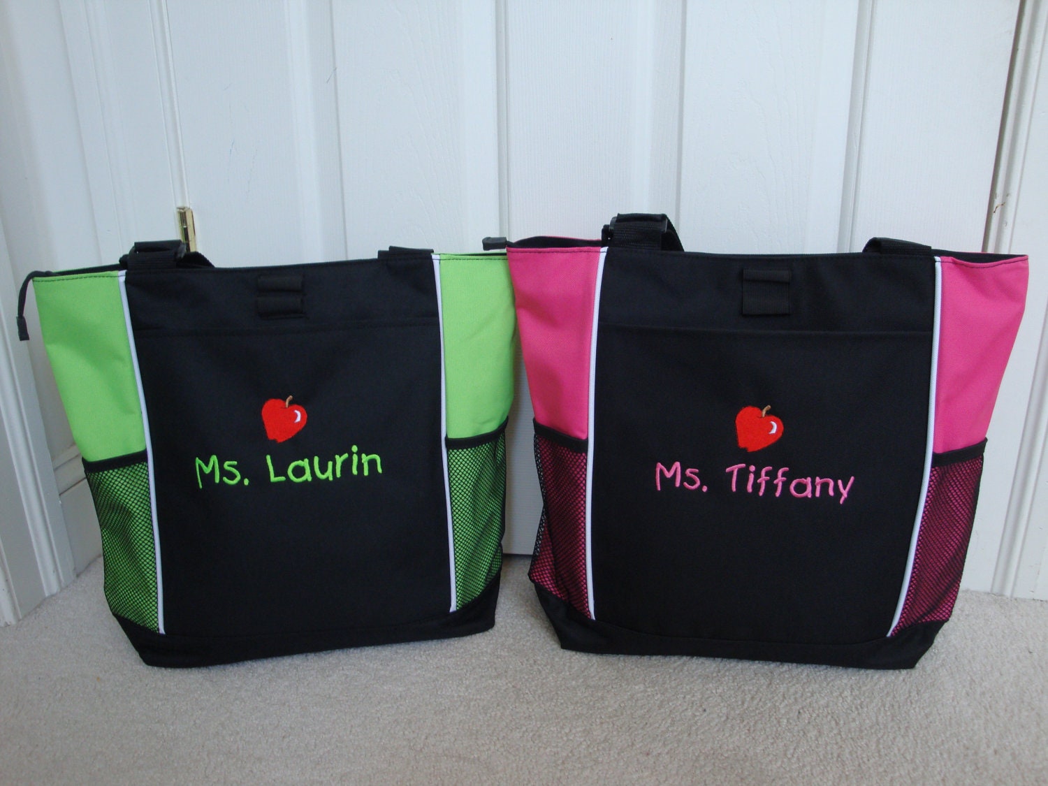 Monogram Tote Bags: Teacher Personalized Tote Bags