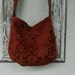 Gothic Bohemian Bag Purse Deep Red Chenille