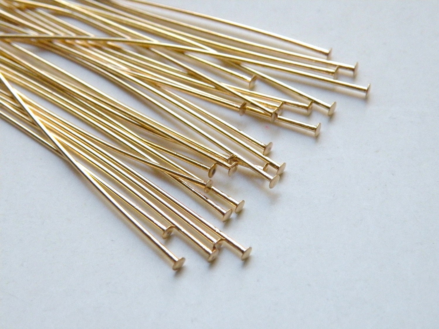 9ct gold head pins