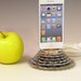 iPhone 5 dock, iPod, iPad dock. recycled bike gear and oak. A unique gift for a cyclist, gear head, or steampunk. (307)