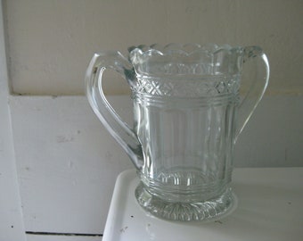 Vintage Pressed Glass Spooner Sugar Bowl Vase - Sweetheart Got a Sweet Tooth