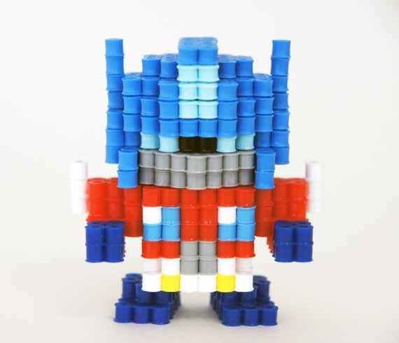 Transformer Optimus Prime perler beads figure by ToroKuro on Etsy