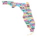 Custom listing for Beth. FLORIDA Digital illustration Print of Florida with Cities