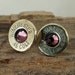 Bullet Earrings - Stud Earrings - Ultra Thin - Colt 45 - Amethyst