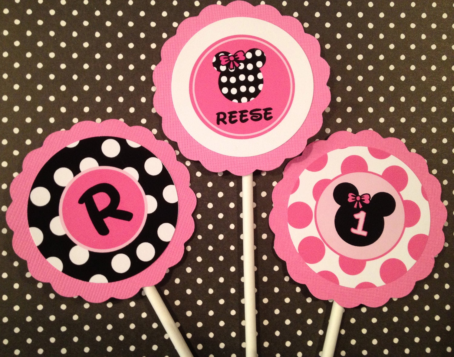 Minnie Mouse Cupcake Toppers