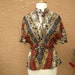 SALE 70s Batik Hippie Top