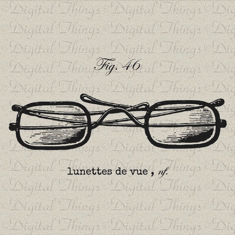 French Script Vintage Eyeglasses Eye Glasses French Decor