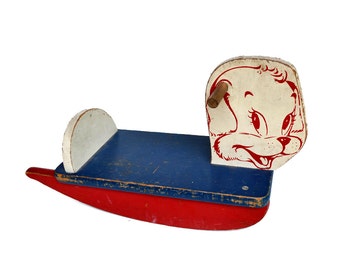 Vintage dog wood rocker baby size ADORABLE offered by Elizabeth Rosen
