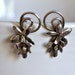 Art Deco Flower Earrings, Sterling Silver, Screw ON Earrings, Vintage Fine Jewelry, Item No. S005