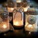 Decadent burlap mason jars