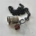 Thimble and Acorn Kisses Necklace Peter Pan and Wendy In Black and Steel