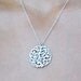 Silver Cirlce Necklace, Tribal