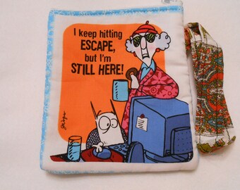 Make up bag or wipe holder, wristlet, coin purse, Maxine