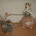 Aged Witch on Pumpkin Carriage