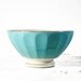 1 vintage Blue turquoise with gold border- Sarreguemines BOWL cafe au lait - Shabby chic -