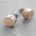 Driftwood Stud Earrings - Wood Faux Plug Fake Gauge with Surgical Steel backs