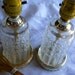 Vintage Crystal glass lamps Hollywood Regency Pair