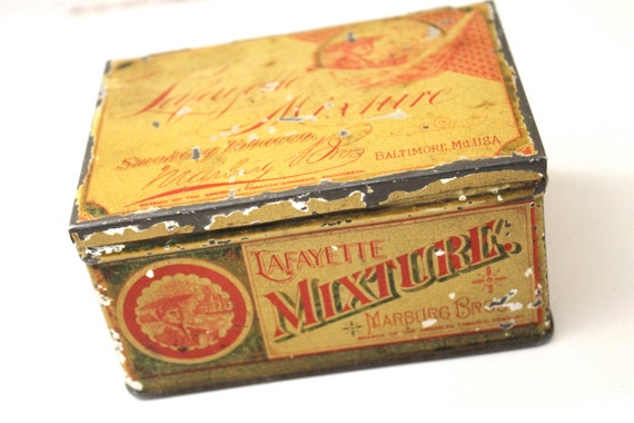 Antique Tobacco Tin late 1800s Marburg Bros Baltimore Md.