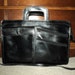 VINTAGE LEATHER BRIEFCASE or Vintage Satchel made of Solid Black Leather