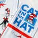 Washcloth Burp Cloth Set of 2 Cotton Cat in the Hat Childrens flannel