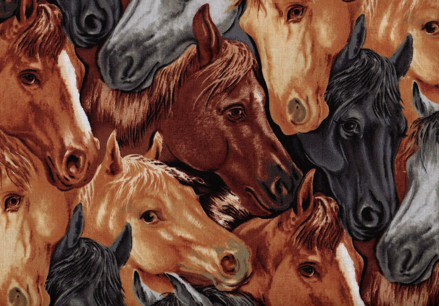 Horse Fabric Round Up II by Blank Quilting Horse Head