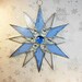 Blue Star. Holiday ornament. Suncatcher.