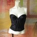 JET BLACK )( Vintage Bustier )( Backless by Smoothie Strapless Corset )( Longline Bra )( 36B