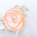 Peach Flower Hair Bobby Pin with Lace Romantic Hair flower Accessories Bridesmaids Hairpiece
