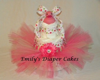 3 tier tutu diaper cake