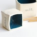Teal Salt and Pepper Cellars by RossLab- A dash of... pepper, a pinch of... salt