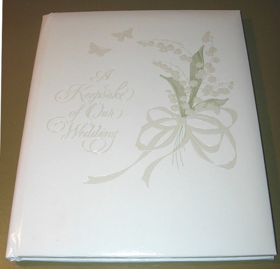 Vintage 70s Hallmark Wedding Keepsake Album Book Lily of the